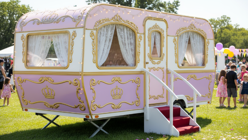 mobile princess party trailer